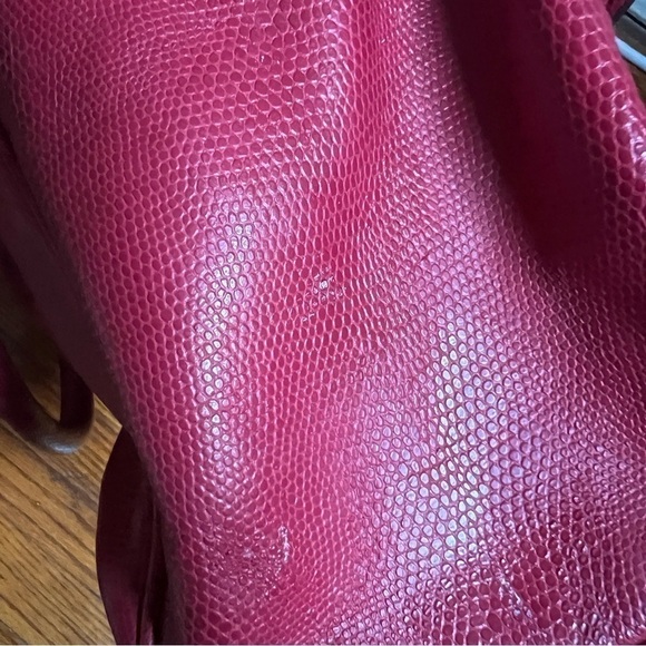 Coach Pinnacle Harper Satchel Bag with Detachable Shoulder Strap, Red Lizard - Picture 7 of 16